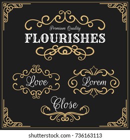 Vintage flourishes vine frame and luxurious calligraphy decorative frame element design for label, tattoo and frame banner. Vector illustration 