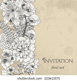 Vintage flower background