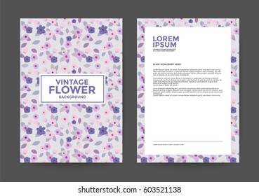 Vintage Flower background for Corporate Identity Template Poster Brochure Flyer design Layout vector template