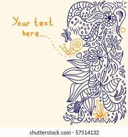 Vintage flower background. Vector illustration