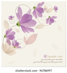 Vintage Flower Background. Vector illustration.