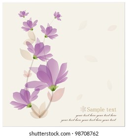 Vintage Flower Background. Vector illustration.