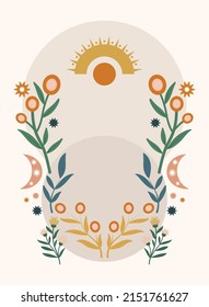 Fondo de plantilla de borde de flor de vintage, imagen de diseño vectorial