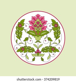 Vintage flower for design.