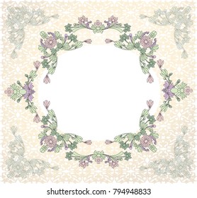 vintage flower frame