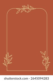 Quadro de flor vintage, quadros elegantes com flores desenhadas à mão e folhas design vetorial.