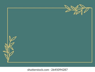 Antiguas Flower Frame, marcos elegantes con flores dibujadas a mano y diseño de Vector de hojas.