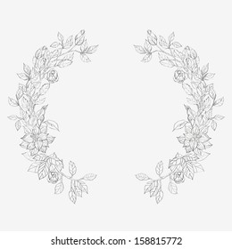 Vintage flower Label