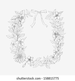 Vintage flower Label