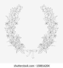 Vintage flower Label