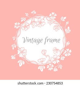 vintage flower label