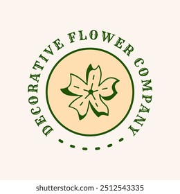 Vintage flower logo design with line art. feminine tulip flower logo for beauty care, spa, salon, cosmetics or boutique