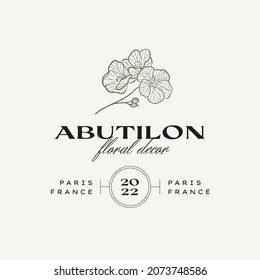 Vintage Flower logo template illustration for branding