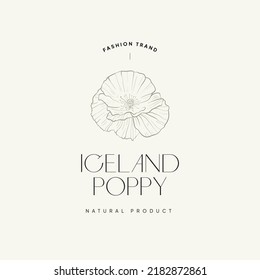 Vintage Flower logo template illustration for branding