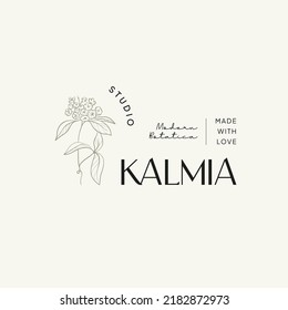 Vintage Flower logo template illustration for branding