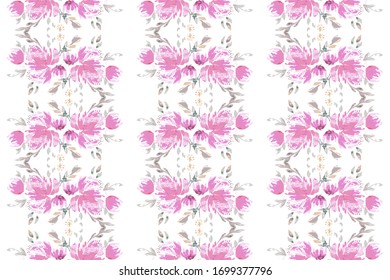 Vintage flower native pattern. Abstract ornate bohemian element. Folk american flowers. Print flower.
