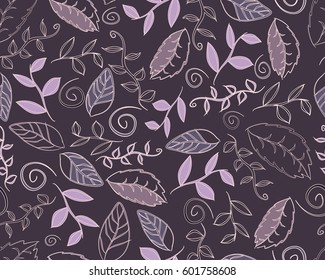 Vintage flower and nature pattern print for t-shirt, apparel, textile or wrapping. Classic wallpaper with floral elements and various colors. Vector is seamless and repeatable.