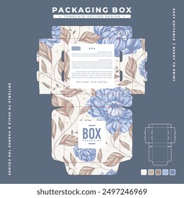 vintage flower packaging template design 41