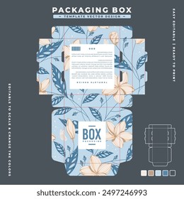 vintage flower packaging template design 42