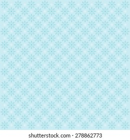 Vintage flower pattern on blue background.
