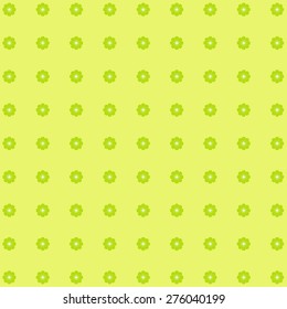 Vintage flower pattern on green background.