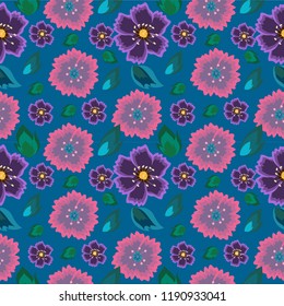 vintage flower seamless background