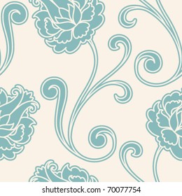 Vintage flower seamless pattern