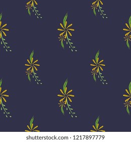 Vintage flower seamless pattern background vector