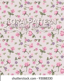 vintage flower seamless pattern background