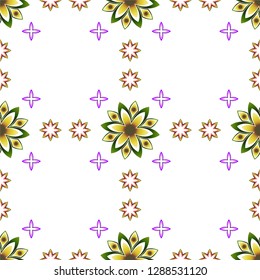 vintage flower seamless pattern vector