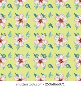 vintage flower seamless vector pattern on background