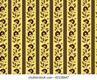 Vintage flower seamless wallpaper design