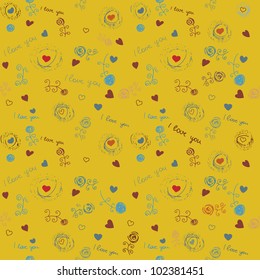 vintage flower seamless wallpaper, pattern, vecor image