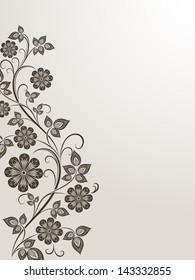 Elemento de diseño vectorial de flor vintage.