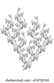 vintage flower, vector