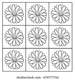 vintage flower, vector