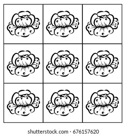 vintage flower, vector