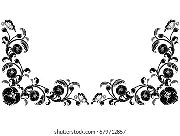 vintage flower, vector