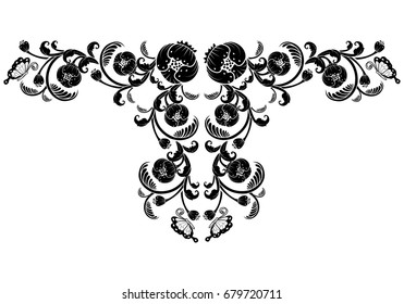 vintage flower, vector