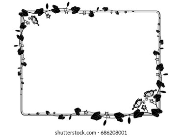 vintage flower, vector