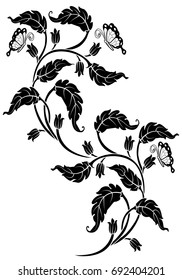 vintage flower, vector