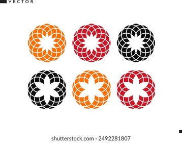 Vintage flower vector. Abstract arabesque