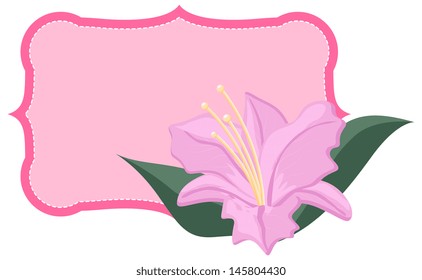 Vintage Flower Vector Label Frame
