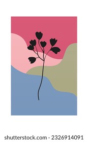 Vintage flower wall art decoration. Printable vintage flower wall decor