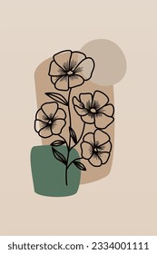 Vintage flower wall art decoration. Printable vintage flower wall decor