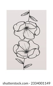 Vintage flower wall art decoration. Printable vintage flower wall decor