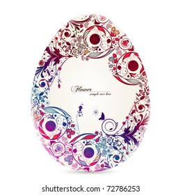vintage flower-Decorative easter egg