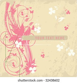 Vintage flowers background