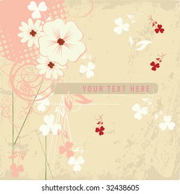 Vintage flowers background