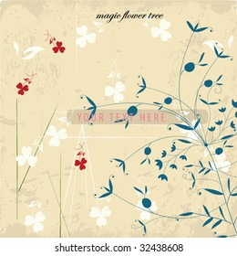 Vintage flowers background